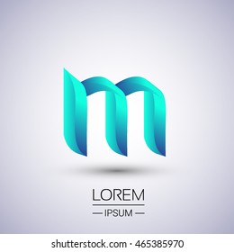 M letter colorful logo, Vector design template elements for your application or company identity.