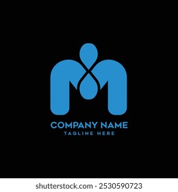 M letter company logo design