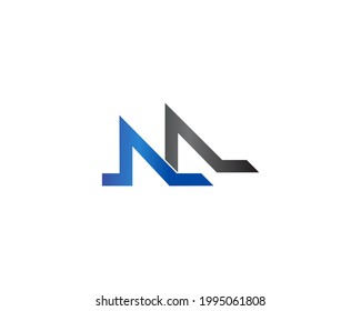M letter concept logo design icon
