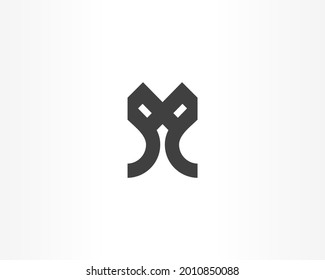 M Letter concept logo design template