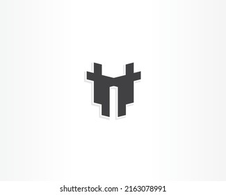 M letter concept logo design icon