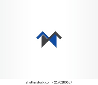 M letter concept logo design icon