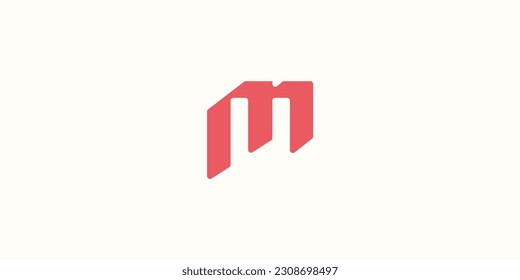 
M letter concept, typography logo concept, monogram logo and initials letter logo, modern and simple