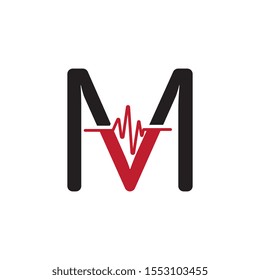 M Letter creative logo or symbol template design