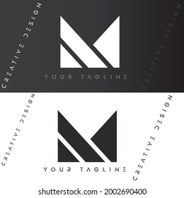 M Letter Creative Minimalist Logo