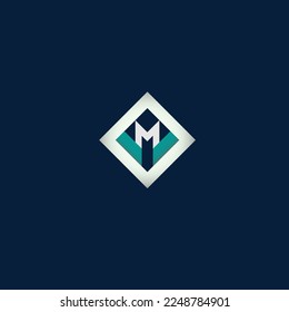 M letter creative mountain logo design