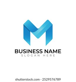 M letter Kreative Vektorvorlagen abstrakte Typografie buntes Logo-Design