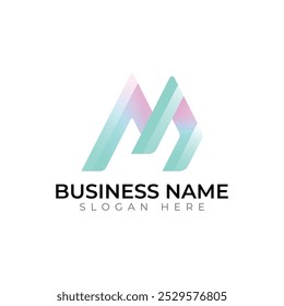 M letter Kreative Vektorvorlagen abstrakte Typografie buntes Logo-Design