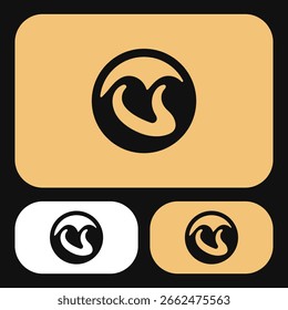 Letra M, diseño del logotipo de la montaña del ciervo para la moda, la ropa y la marca de lujo