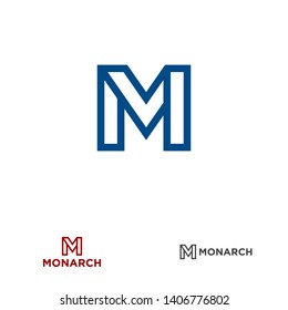 M letter design concept for business or company name initial