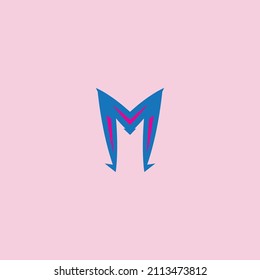 m letter design. Qyalityful resizable vector design.