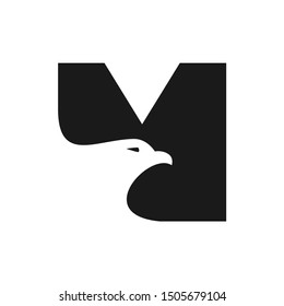 M Letter Eagle Logo Design Template Inspiration, Vector, Illustration.