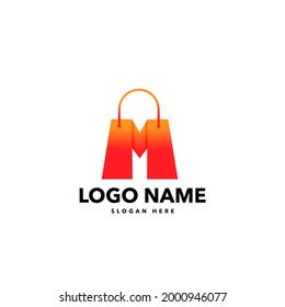 M LETTER ECOMMERCE LOGO DISEÑO 