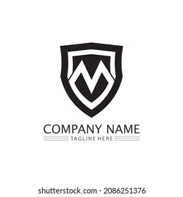 M Letter and font Logo Template Vektorgrafik Design Logo für Unternehmen und Identität