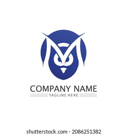 M Letter and font Logo Template vector illustration design logo for business and identity
