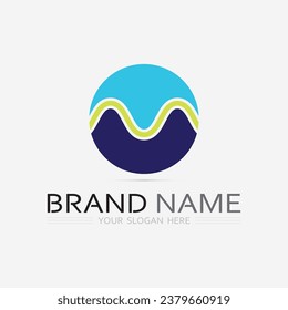 M Letter and font Logo Template vector illustration design