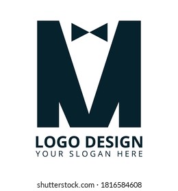 M Letter Gentleman Logo Design