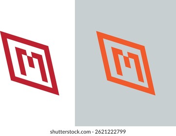 M letter grid logo design