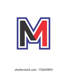 M letter with hand shake logo design vector