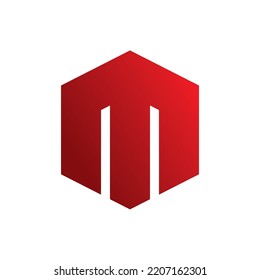 M Letra Hexagon Red Box 