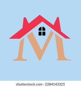 M Letter home initial logo