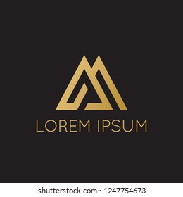 M letter icon design.
