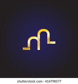 M Letter Icon - Isolated On Blue Background-Vector Illustration,Graphic Design