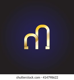 M Letter Icon - Isolated On Blue Background-Vector Illustration,Graphic Design