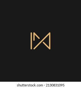 M letter icon, M minimal logo type concept 