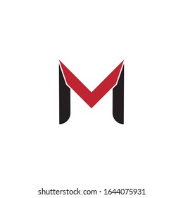 M letter icon and symbol vector template