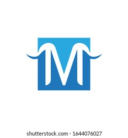 M letter icon and symbol vector template