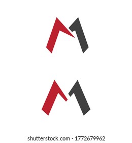M Letter icon Template vector illustration design
