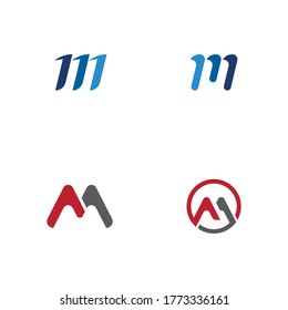 M Letter Symbol Vorlage Vektorgrafik Design