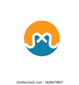 M Letter icon  Template Vector Illustration design 
