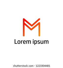 M letter idea vector logo and application icon template. Logo M