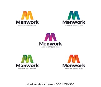 M letter idea vector logo and application. M Letter Design Vector. Creative modern letter M logo template