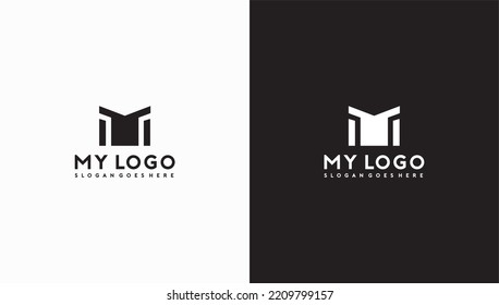 M Letter industry logo vector image