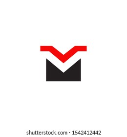 M letter initial icon logo design vector template