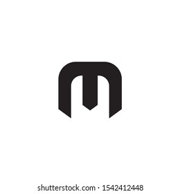 M letter initial icon logo design vector template