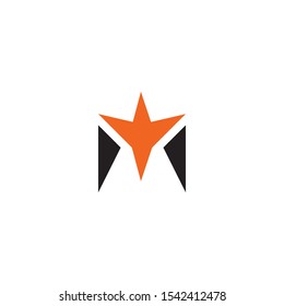M letter initial icon logo design vector template