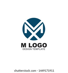 M letter initial logo design vector template