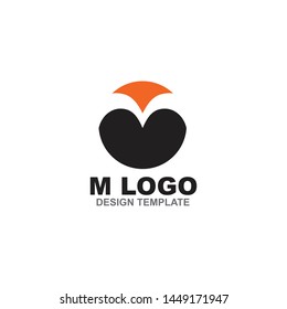 M letter initial logo design vector template