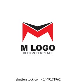 M letter initial logo design vector template