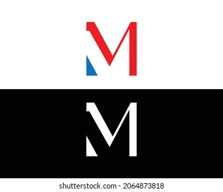 M Letter Initial Logo Icon Idea Vector.