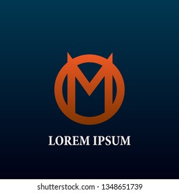 M letter initial logo, sign, icor or symbol for creative and business company