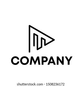 M letter . initial logo . M sign vector template