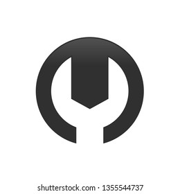 M Letter Initial Mechanic Symbol Design