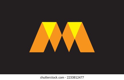 Diseño del logotipo de la línea de letra M. Símbolo monocromático monocromático lineal creativo mínimo. Vector elegante universal