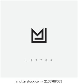 M letter line logo icon concept simple clean and modern 