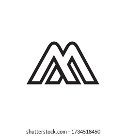 M / A A / A M / M A letter lines design vector